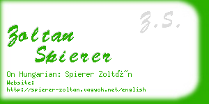 zoltan spierer business card